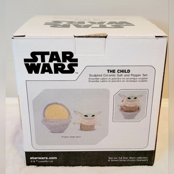 Star Wars - Yoda The Child sculpted Ceramic Salt Pepper Shaker set Mandalorian - Picture 3 of 6